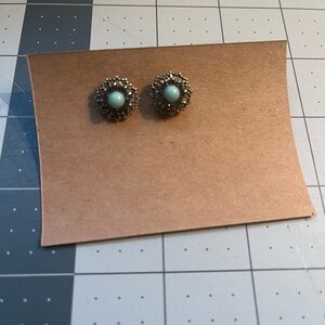 Stella & Dot gold and Turquoise Earrings